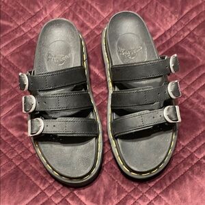 Dr. Martens Black Triple Strap Sandals